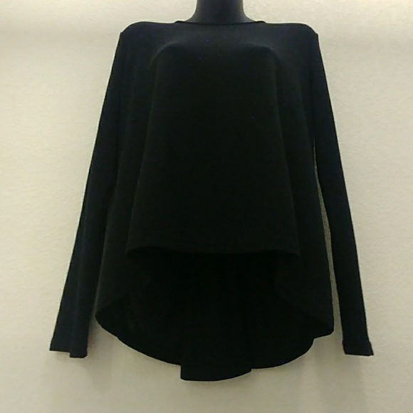 Timing Knit Top With Georgette Panel in Back - Picture 5 of 8